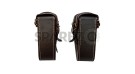 Royal Enfield GT Continental 650 Mounting Rails With Leather Pannier Pair Bags - SPAREZO
